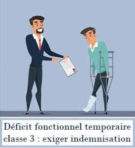 Déficit fonctionnel temporaire classe 3 MonIndemnite